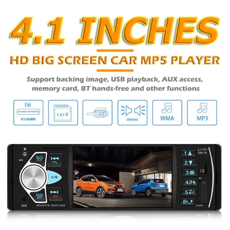 4022D 1 Din, автомагнитола, Bluetooth, 4,1 дюймов, автомагнитола ...