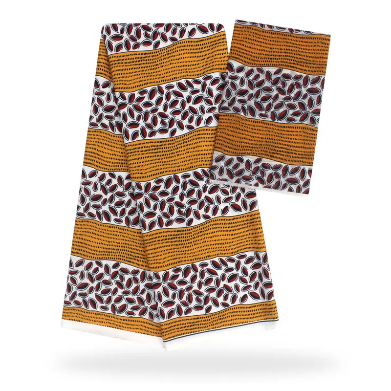 

Hot selling satin silk fabric 6 yards/lot colorfast Nigrian design African wax pattern satin silk fabric for clothing YBG080810