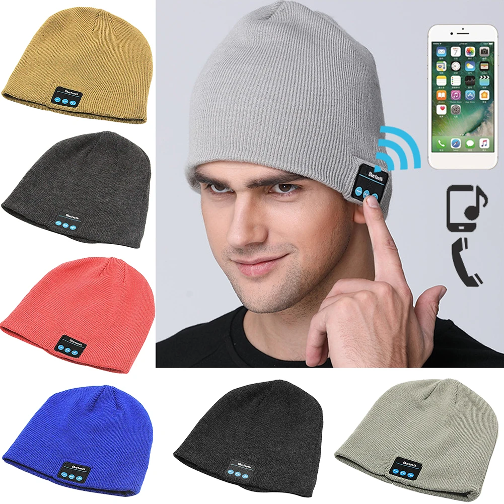 Bluetooth Beanie V5.0 шляпа беспроводные наушники HD стерео колонки Встроенный микрофон