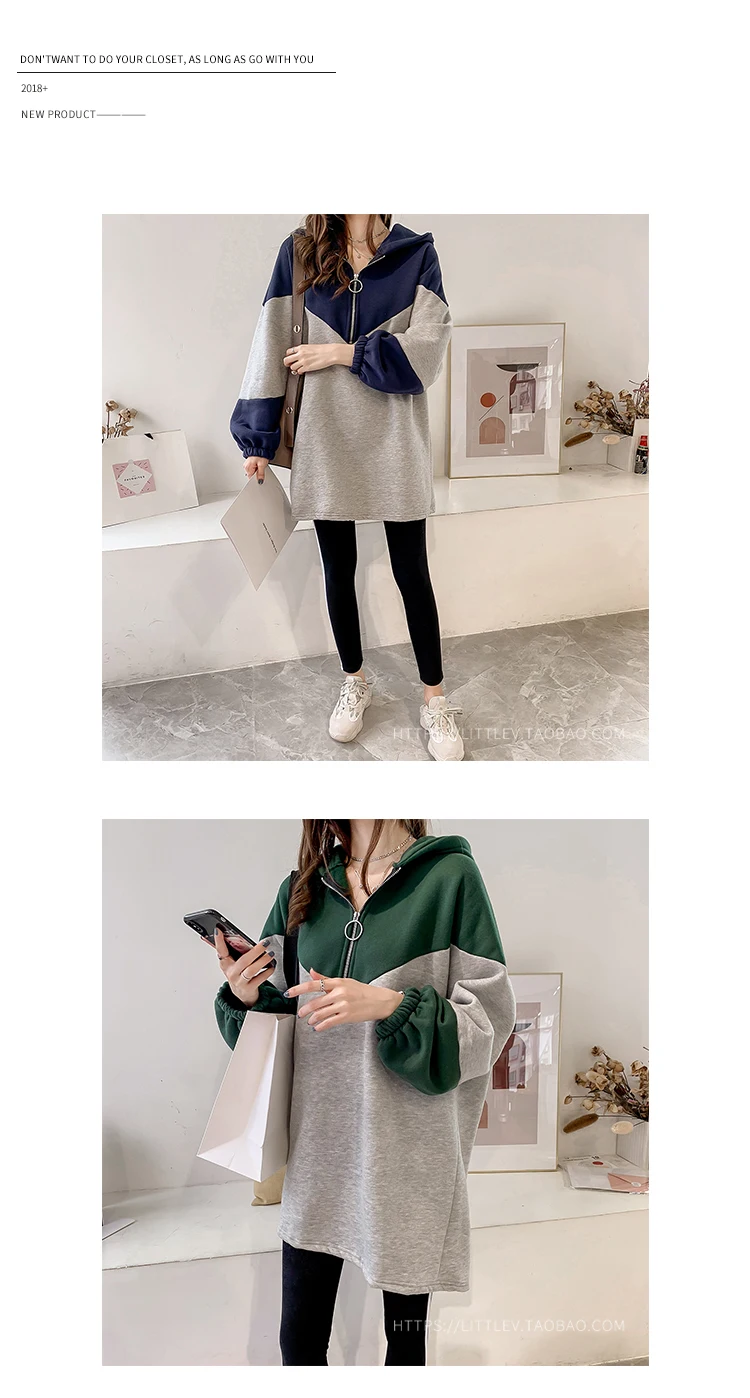 Sudadera mujer, женские теплые толстовки из хлопка и флиса в стиле Харадзюку, лоскутные пуловеры на молнии, толстовка с капюшоном размера d размера плюс, топы