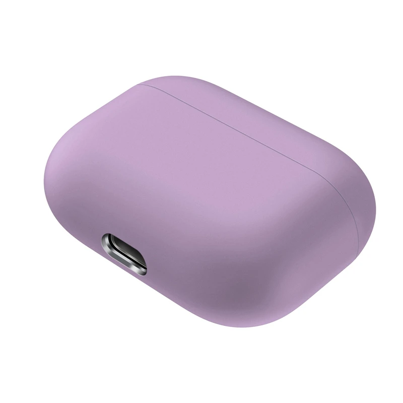 Силиконовый чехол для AirPods Pro, беспроводной чехол с Bluetooth для Apple Air Pods Pro 3, чехол, чехол для наушников, аксессуары для AirPods - Цвет: Lavender