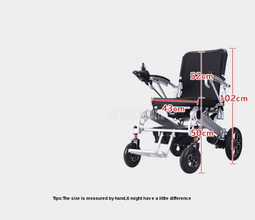 Электрический инвалидный колясок 24V 10AH/20AH литий Батарея 400W Портативный складной авиации Алюминий сплав мотороллер для людей с особыми потребностями HBS-LXZD01