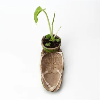 

Bone Shape Indoor Office Wear Resistance Balcony Flower Pot Desktop Bedroom Gifts Bowl Planter Resin Living Room Home Garden