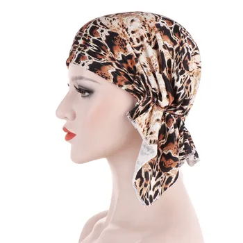 

2019 Women Print India Hat Muslim Ruffle Cancer Chemo Beanie Turban Wrap Cap Lady Muslim Head Wrap Lady Bandanas Hair Accessorie