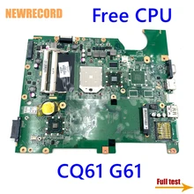 NEWRECORD – carte mère pour ordinateur portable, composant pc, processeur, test complet, DDR2 gratuit, CQ61 G61, 577065 – 001, 577064 001