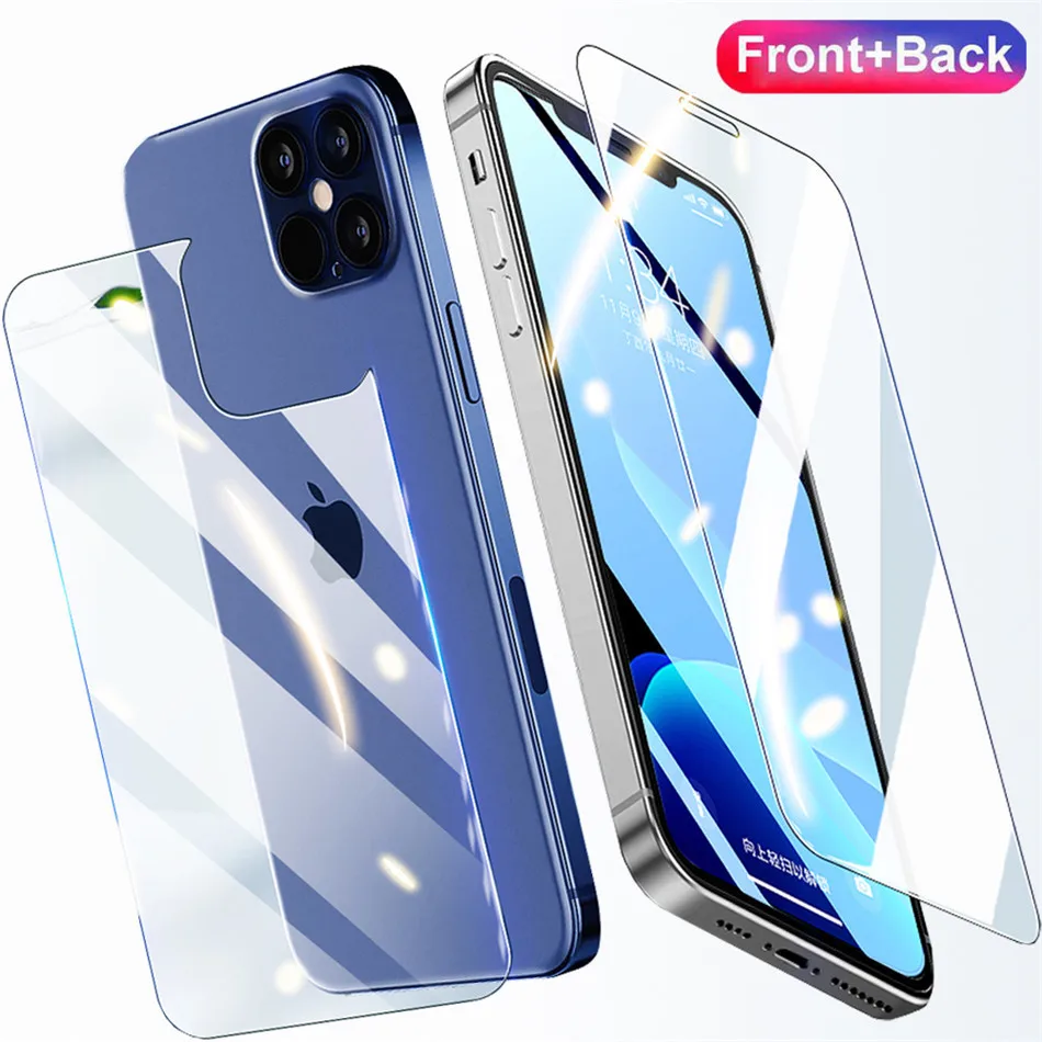 2 шт. защитное закаленное стекло для iPhone 12 11 Pro Max XS X XR SE Mini 6 6S 8 7 Plus|Защитные стёкла и