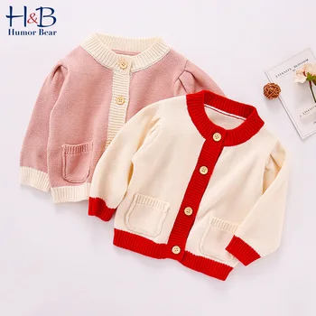 

Humor Bear Baby Sweater 2020 Autumn Boys And Girls Baby Kids Children Pocket Knitted Handmade Jacket Fashion Cardigan Sweater