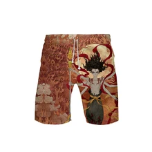 Спортивные шорты из китайской мифологии NE ZHA для занятий байкером с 3D героями мультфильмов, спортивные шорты, мужской костюм для тренажерного зала, пляжные шорты, дропшиппинг