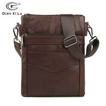 

Durable Frosted Leather Men Messenger Bags Vintage Famous Brand Business Casual Man Bag Small Simple Leather Bag