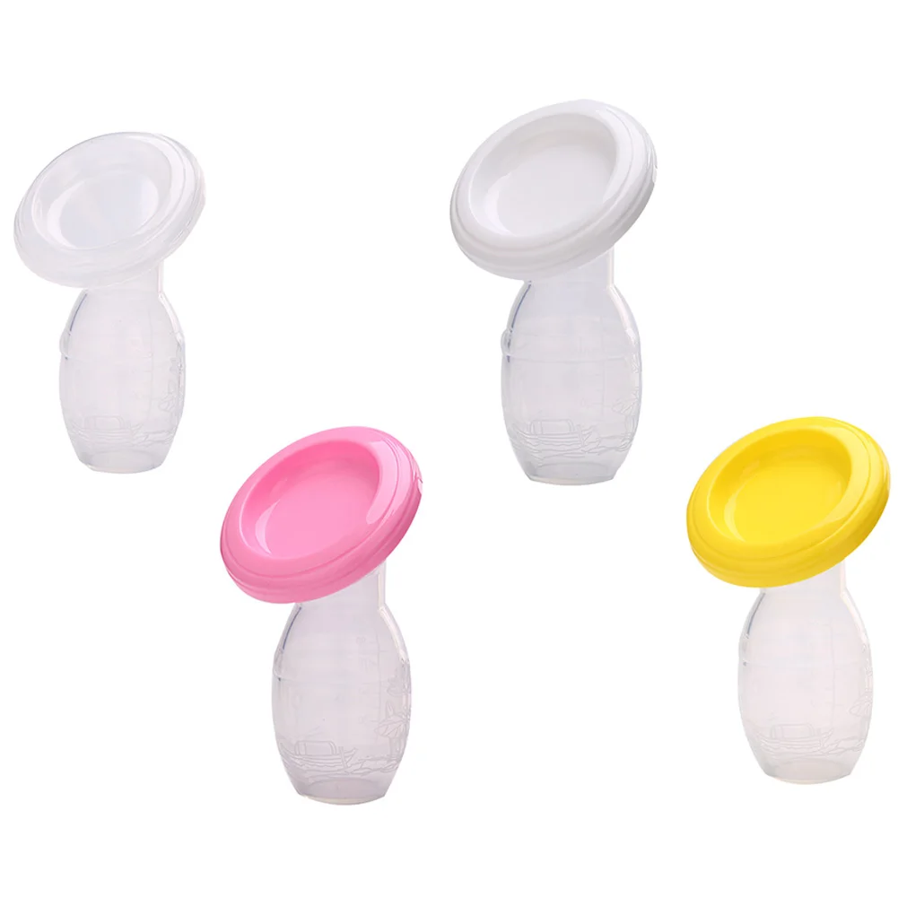 Lactating Mother Simple Manual Breast Pump Baby Feeding Milk Silicone Home Lactating Mother Pink, Soft Breast Pump