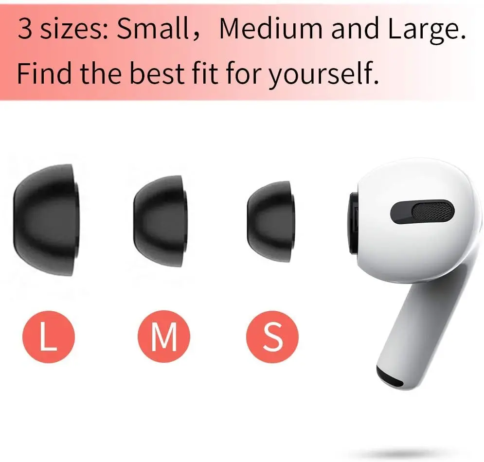 Noise Isolate Premium Memory Foam Tips for AirPods Pro,No Silicone Eartips Pain,Anti-Slip Earplugs,Fit in Charging Case