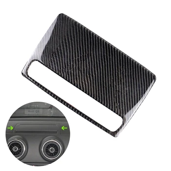 

For Audi A3 S3 2014 2015 2016 2017 2018 Car Center Control Navigation Screen Panel Dashboard Frame Carbon Fiber Cover Decor