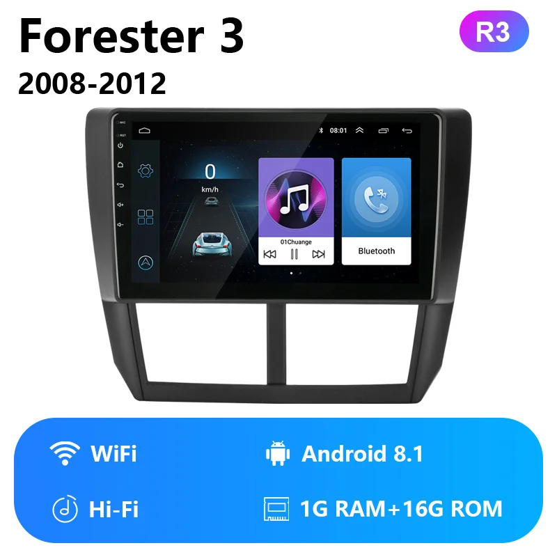 Jansite " RDS Wi-Fi автомобильное радио для Subaru Forester 3 2008-2012 Авторадио сенсорный экран для Android зеркало GPS-link плееры с рамкой - Цвет: wifi version