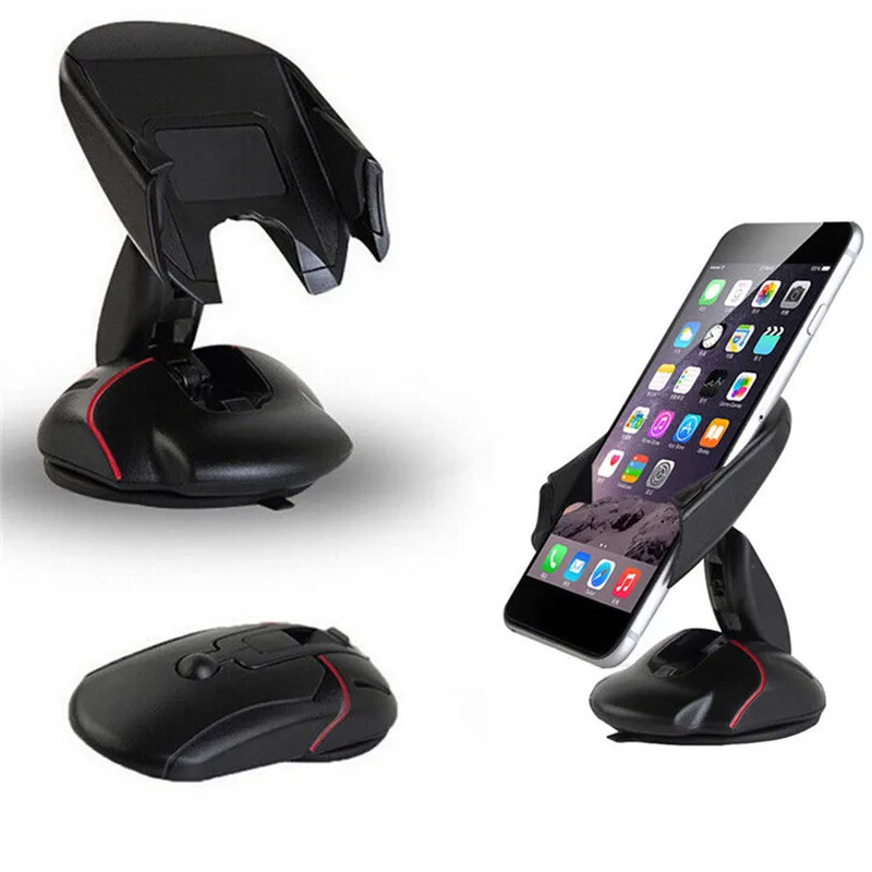 360 Degree Rotating Creative Mouse Design Car Mount Bracket Holder Stand Cradle For Cell Phone GPS MP4