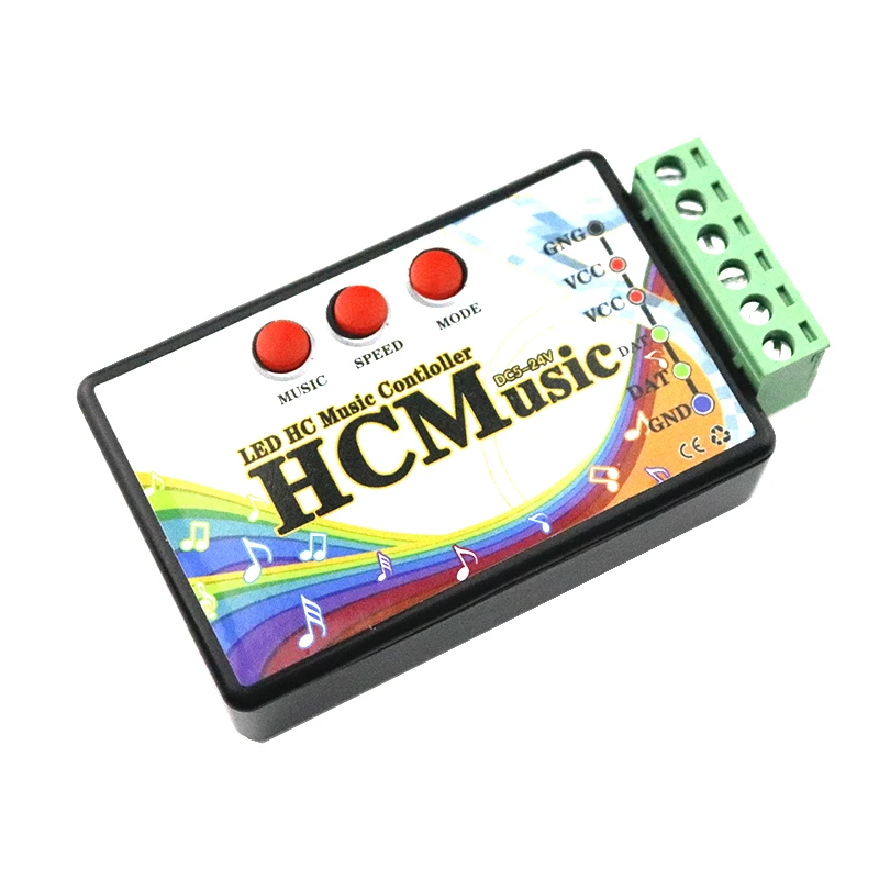 Новый музыкальный светодиодный контроллер Φ WS2812b WS2811 WS2813 6803 1903 IC цифровая