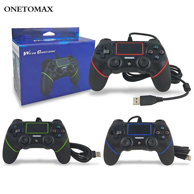 Проводной геймпад для Playstation 4 джойстик USB проводное управление Sony PS4 контроллер