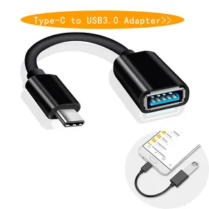 Кабель-Переходник USB 3,1 Type-C (штекер)/USB 3,0 A (гнездо), для передачи данных, 16 см