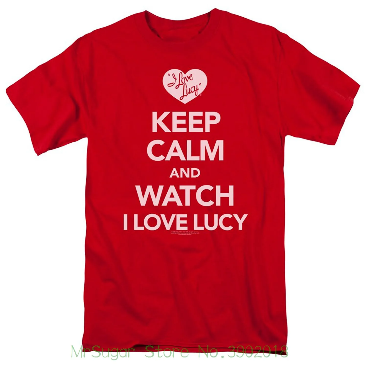 Я люблю Люси 1950-х ТВ сериал Keep Calm And Watch I Love взрослая футболка топы Летняя крутая