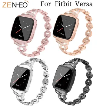 

For Fitbit Versa Watch band metal strap women's Wristband replacement for fitbit versa smart watchband Bracelet watches straps