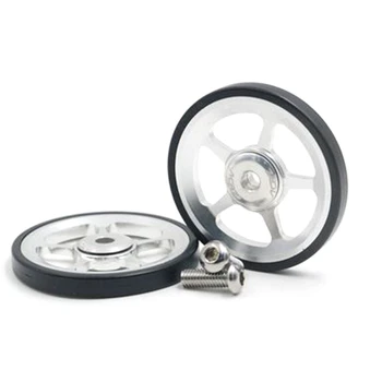 

7075 alloy 1pair Super Lightweight Easywheel for Brompton black/silver/gold- silver
