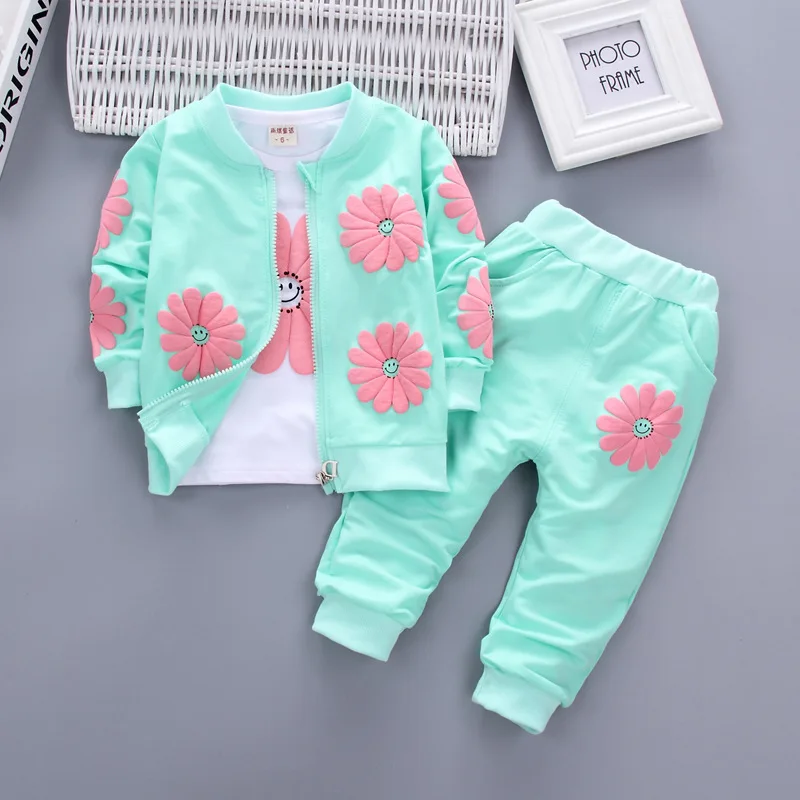 Baby Girls Clothing Set 2021 Winter Fashion Children Clothes Kids Toddler Sport Suit Cotton Tracksuit Clothes For 1 2 3 4 Years