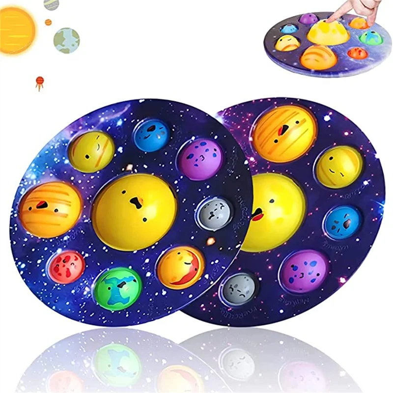 2pc Galaxy Simple Dimple Fidget Toys 