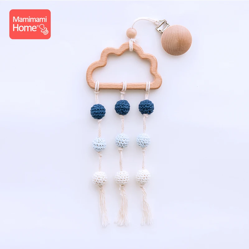 Детский прорезыватель, подвеска с цепочкой, бук, облако, набор для вязания крючком, грызунок, пустая соска, держатель, детские товары, пустышка Cl - Цвет: Blue Series
