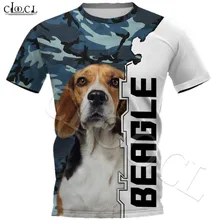 Camo Beagle Dog 3D Футболка с принтом животных футболка коротким рукавом