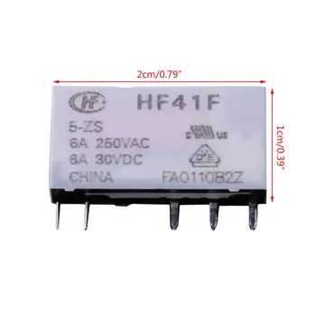 

HF41F/5-ZS 5V 6A Coil Bistable Latching Relay High Quality Home Improvement Subminiature Double In-line Single Coil