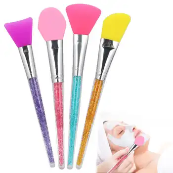 

4pcs Soft Face Mask Brush Facial Mud Mixing Silicone Makeup Brush Applicator Face Care Beauty DIY Makeup Tools