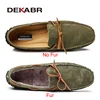 DEKABR Casual Men Genuine Leather Shoes Summer Breathable Green Men's Loafers Leather Shoes Sapato Masculino Zapatos Hombre ► Photo 2/6