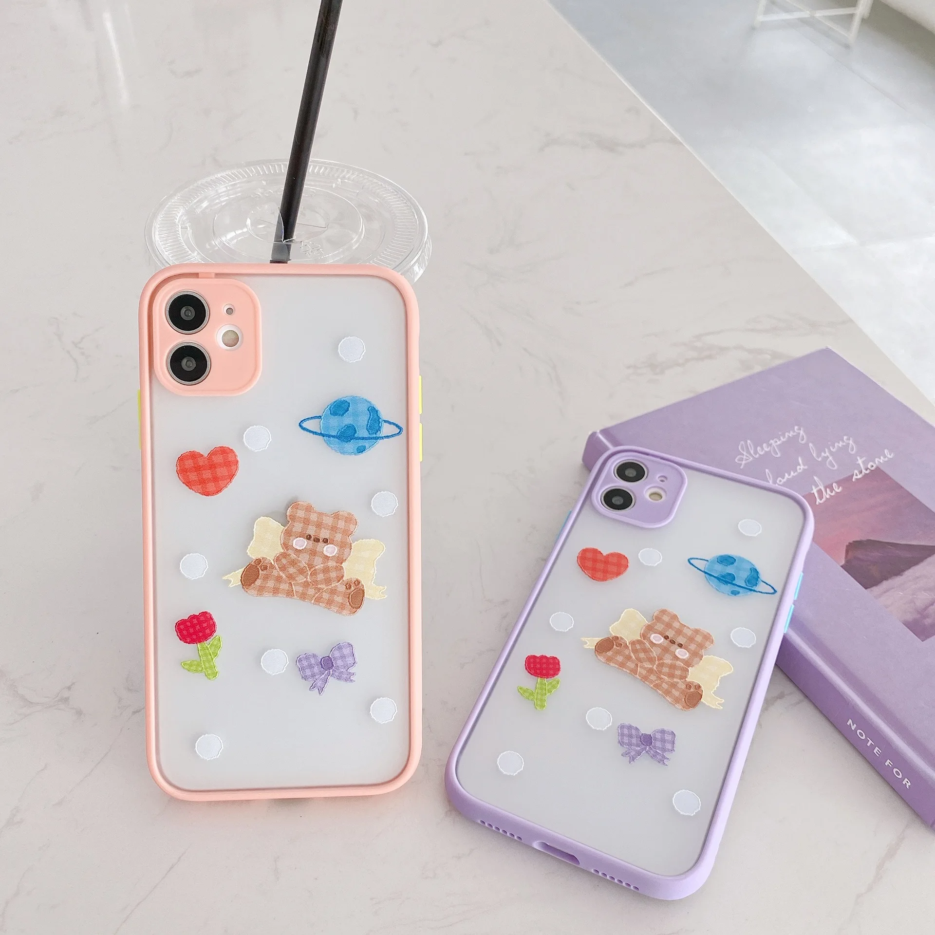 Новый бабочки медведя iPhone х чехол для X с матовой поверхностью 6s 6 нового 11Pro fundas
