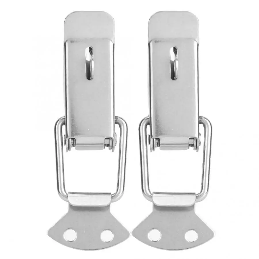 2PCS Замок для деревянного ящика промышленного класса Hasp защелка для коробки грудь механическое оборудование тумблер защелка зажим дверная цепь для безопасности - Цвет: 2PCS