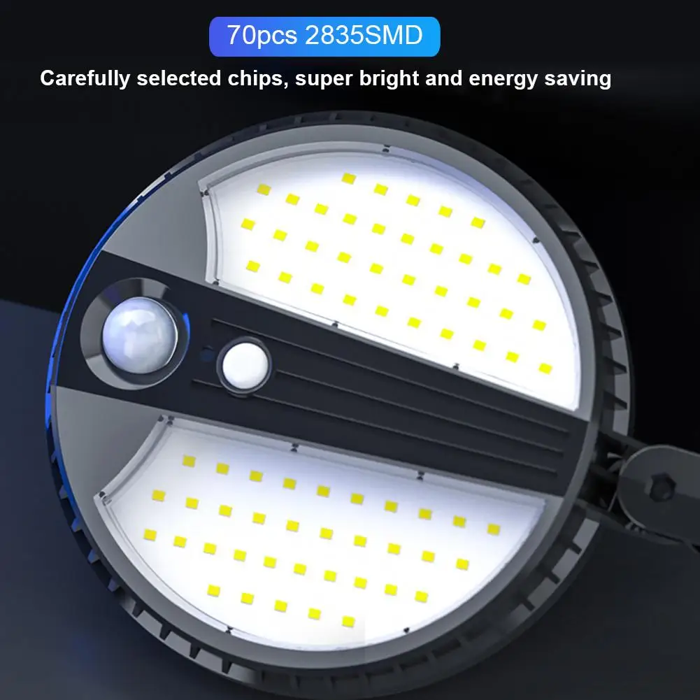 70led SMD2835 Солнечный настенный светильник круглый IP65 водонепроницаемый датчик движения настенный светильник с пультом дистанционного управления для наружного дома