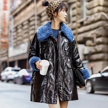 

Real Fur Coat Autumn Winter Real Genuine Leather Jacket Women Clothes 2020 Korean Vintage Sheepskin Down Coat Women Tops ZT3452