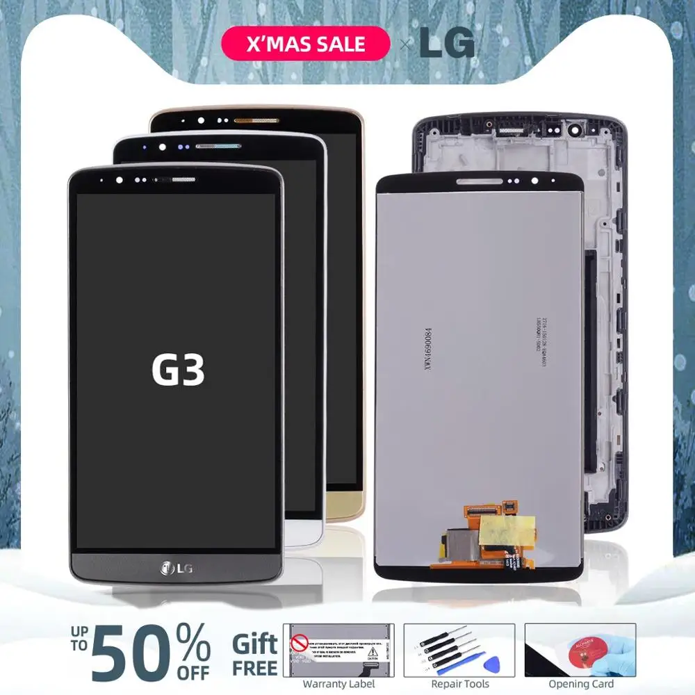 Comprare Originale A CRISTALLI LIQUIDI Per lg G3 Display LCD di Tocco Digitale Dello Schermo Per lg G3 Display LCD di Ricambio D850 D851 D855 Nero oro bianco