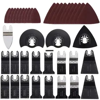 

40Pcs Multi Tool Oscillating Saw Blade Sandpaper Oscillating Tools for Metal Wood Plastic for Fein Multi Dremel