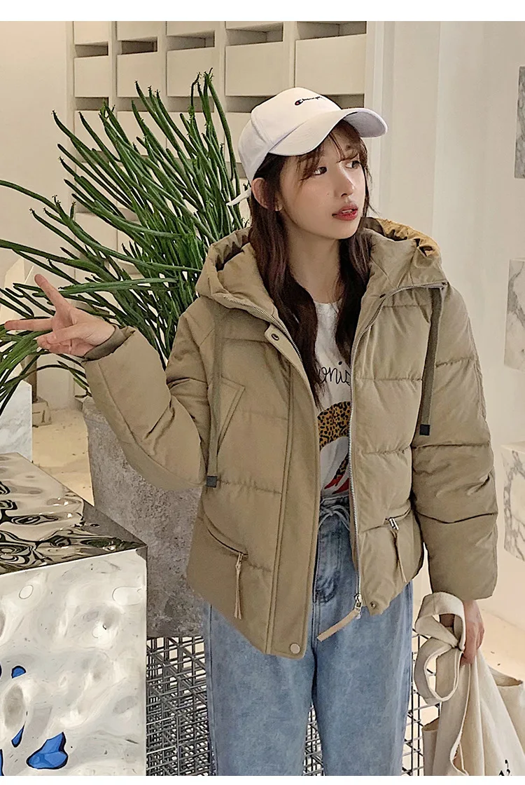 Зимняя куртка женская короткий стиль зима 2019 Новая корейская шляпа пальто маленькая хлопковая куртка Женская свободная пуховая одежда