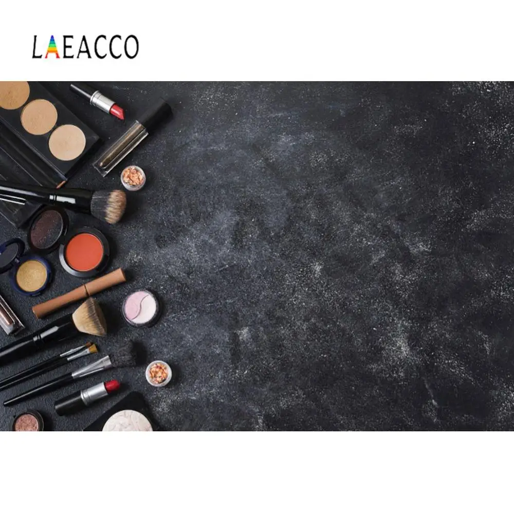 Фон для фотосъемки Laeacco с изображением черной доски женского макияжа |