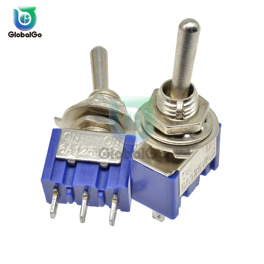 

3pin SPDT 3A 250V AC 125V MTS 102 Toggle Switch DIP3 ON-ON 2 Position Toggle Switches 125V/5A 250V/2A 125V/6A 250V/3A