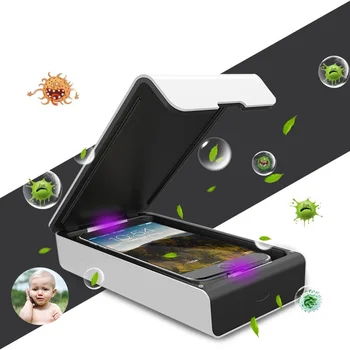 

Sanitizer UV Disinfection Box Prevent Influenza Flu Viruses Cleaning Rack For Mobile Phone Makeup Tool/ Watch Sterilizing