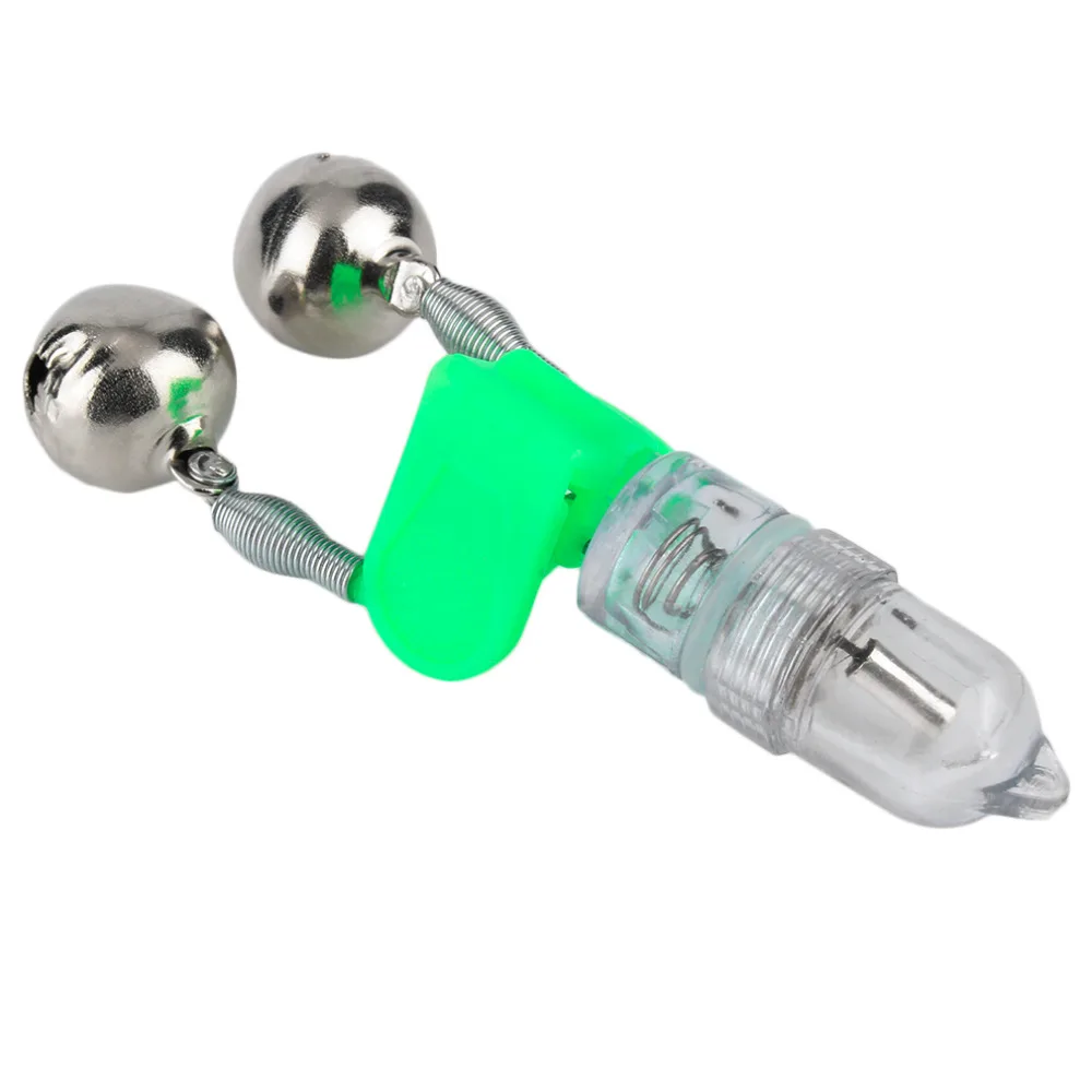

Fishing LED Flash Light Night Electronic Fishing Bite Alarm Finder Lamp Double Twin Bells Tip Clip On Fishing Rod Tackle Newest