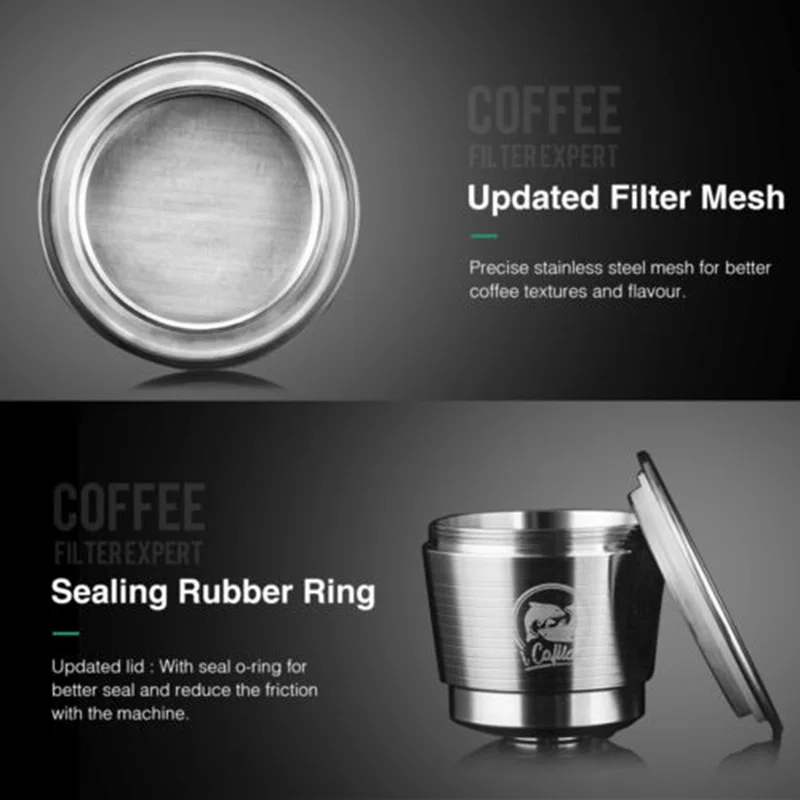 Нержавеющая сталь кофе машина капсулы для Nespresso день рождения многоразовые фильтры Pod Кофейные Наборы