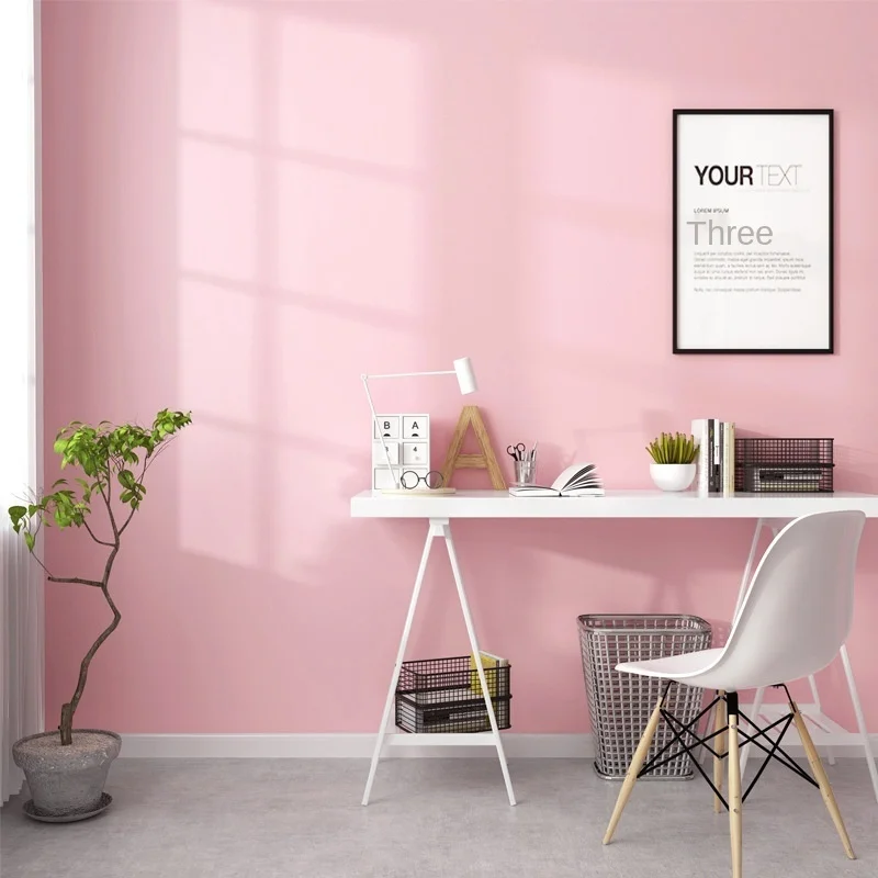 Pink wallpaper bedroom Princess Pink lovely girl heart Nordic style solid color light pink light pink background wallpaper 500pcs 1 inch chroma heart labels stickers color code dot labels stickers red yellow pink green custom stickers stationery