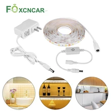 Светодиодный светильник для кухонного шкафа, водонепроницаемый Светодиодный светильник с сенсорным управлением, 2 А, источник питания, шкаф, светильник для спальни