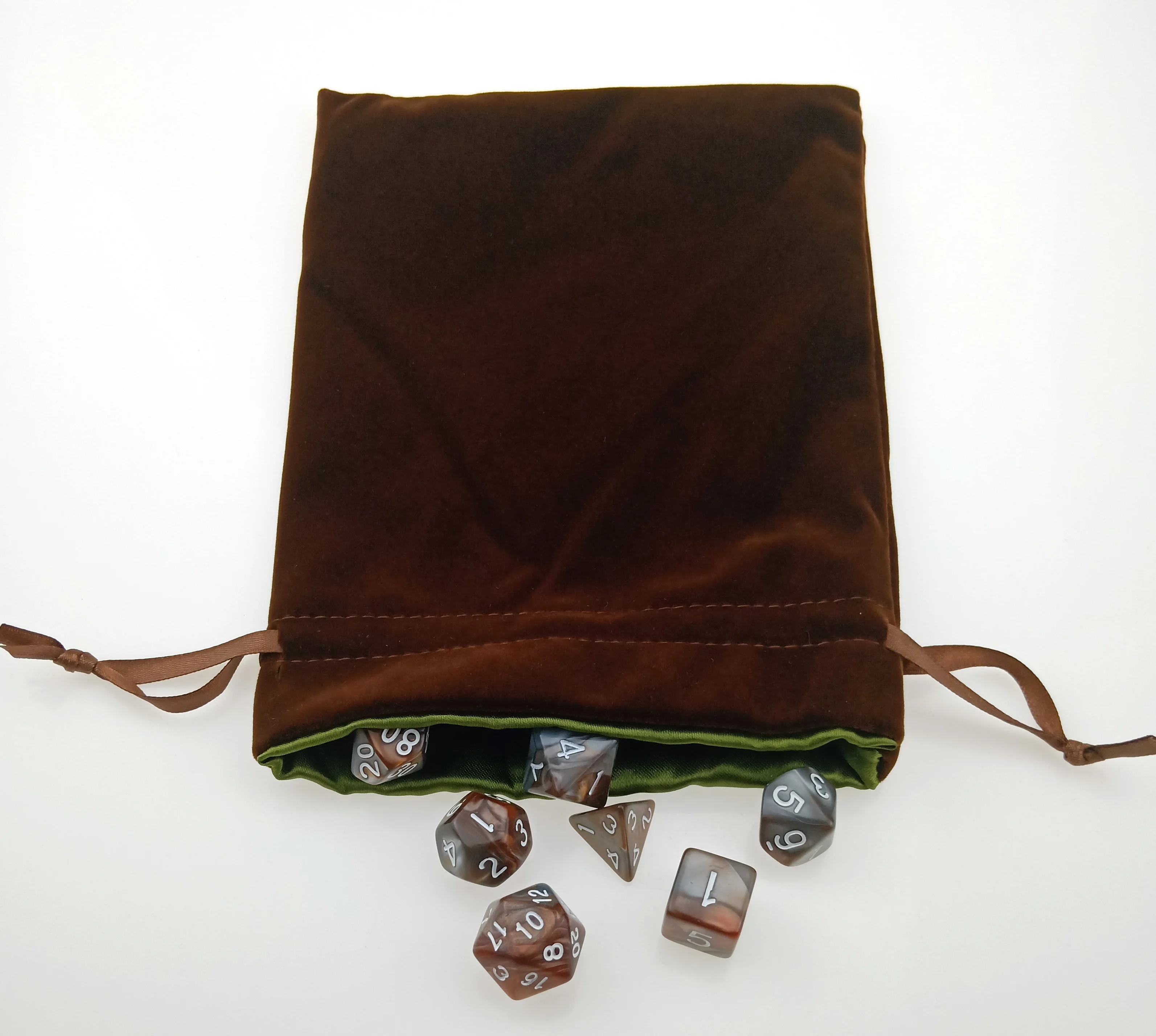 

Rollooo Copper and Steel DND Dice Set with A Matching Pouch for Roleplaying Games