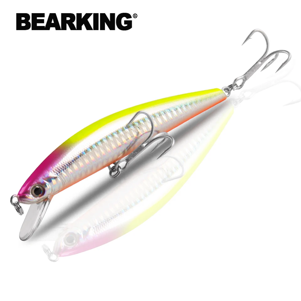 Популярная модель: 5 шт./лот рыболовные приманки bear king жесткие minnow разных цветов 120