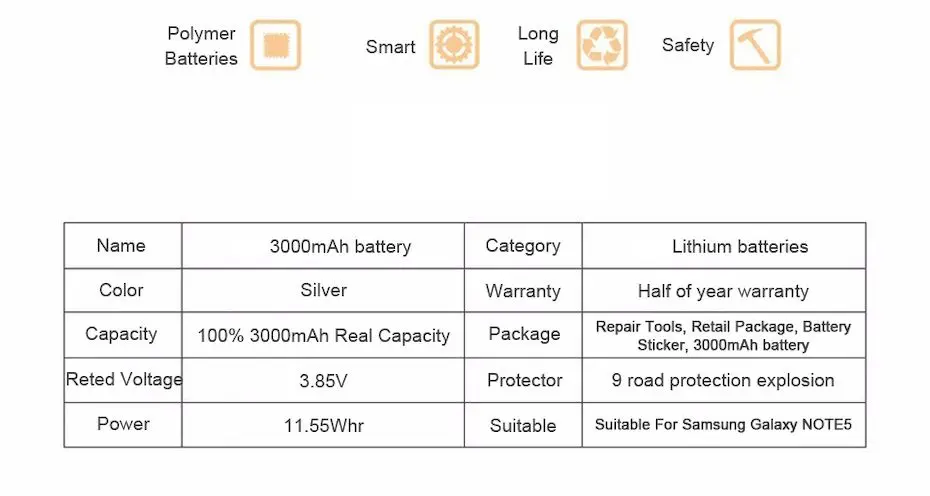 Новинка PINZHENG аккумулятор для мобильного телефона samsung Galaxy Note 5 N9200 N920t EB-BN920ABE 3000 мАч сменный аккумулятор