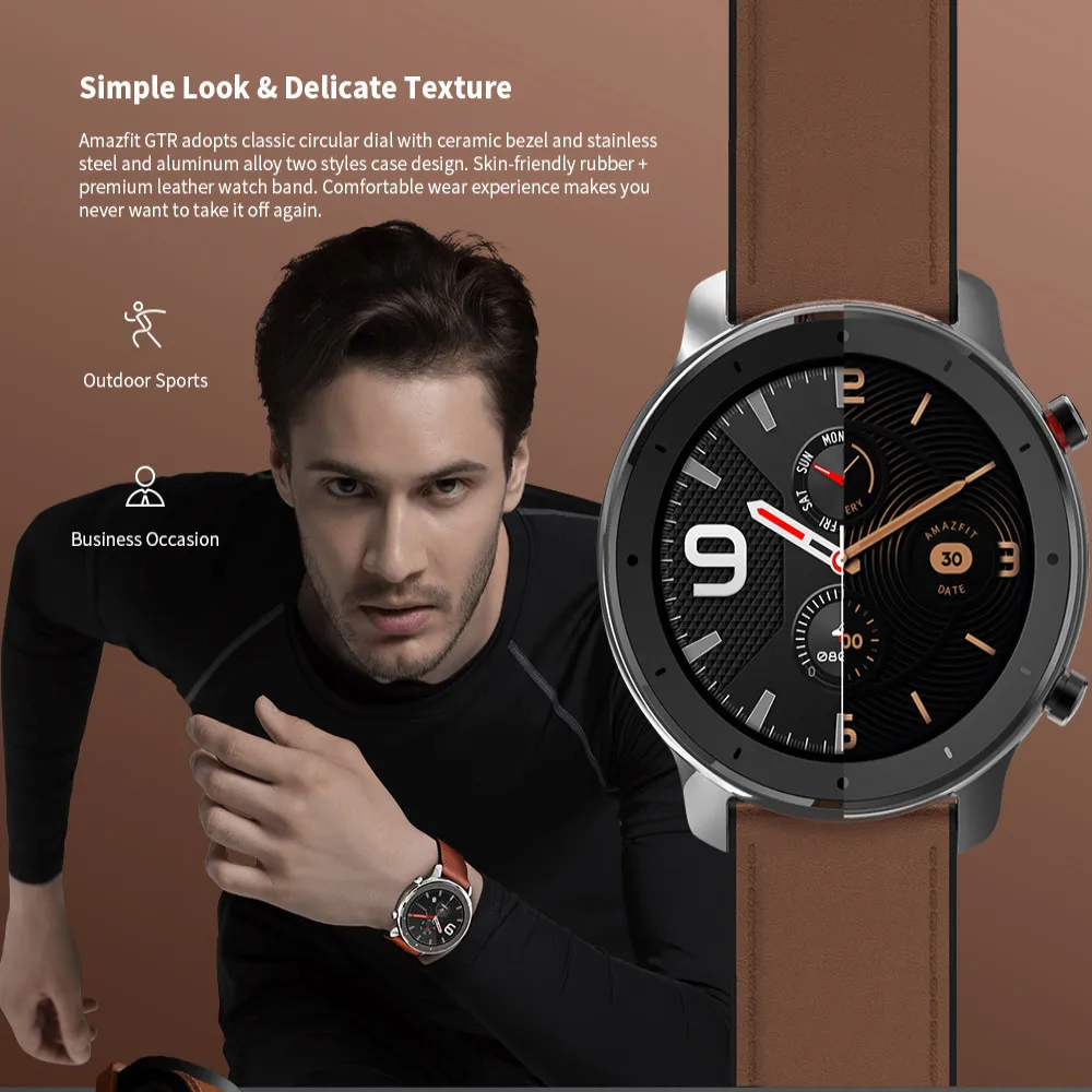 Xiaomi Amazfit GTR 47 мм 42 GPS Смарт часы Мужские 5ATM водонепроницаемые умные 24 дня батарея