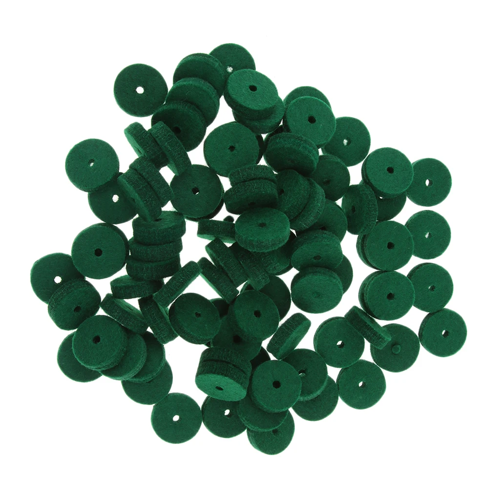 90 Pieces Green Piano Felt Rail Regulating Punching Keyboard Balance Washers Instruments Parts